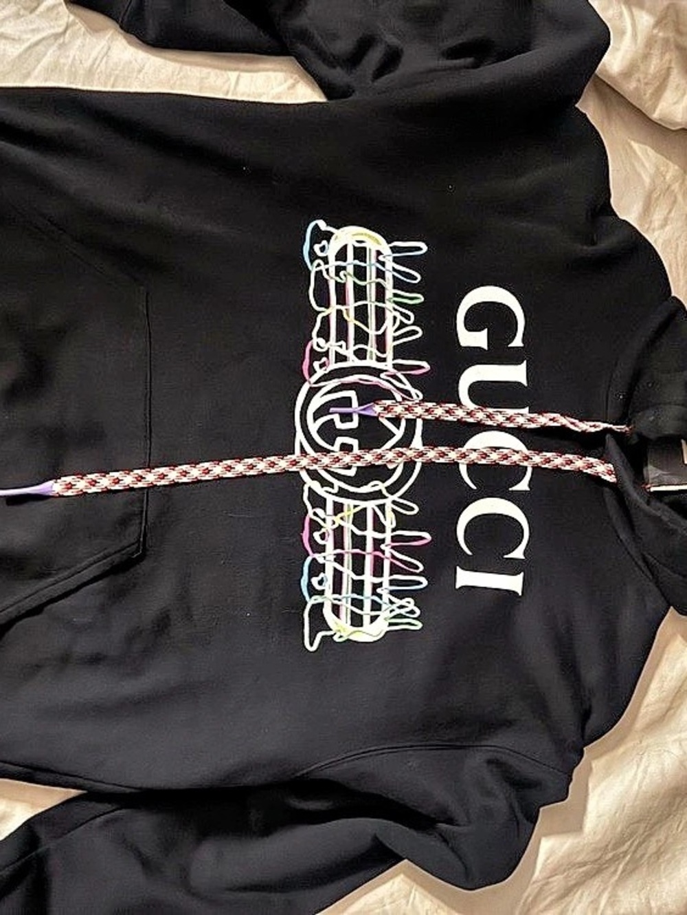 Gucci Interlocking G Star Burst Print Cotton Sweatshirt Black
